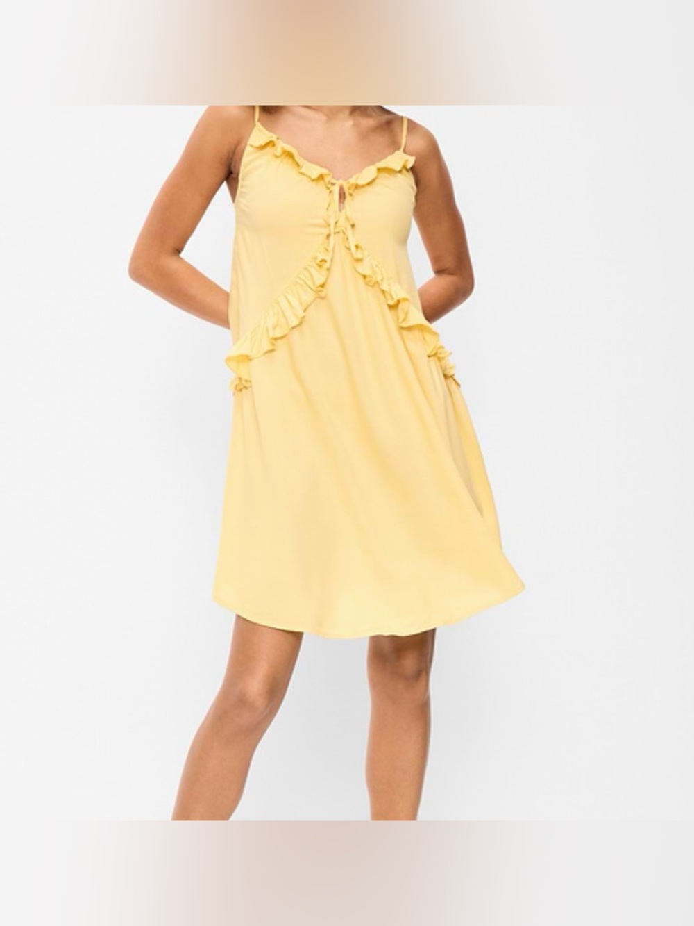 Yellow Ruffle old navy sundress